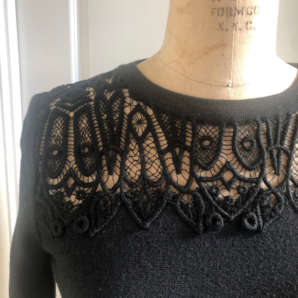 Chloe Wool / Silk Black Dress - Picture 4 of 5